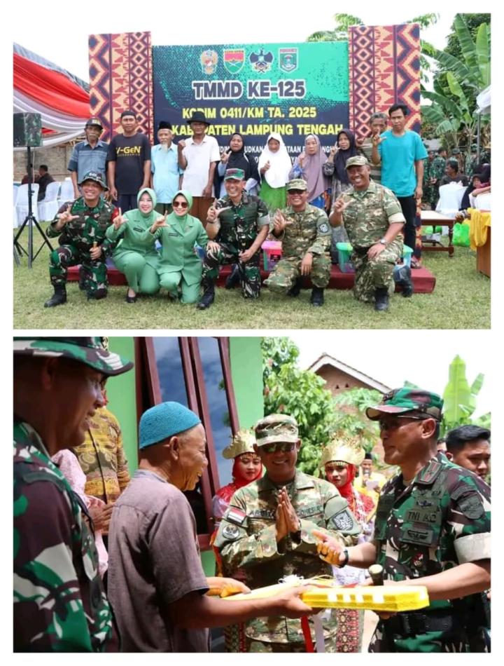 Lampung Tengah: TMMD ke-125 Ditutup, Sinergi TNI dan Pemkab Perkuat Pembangunan Desa